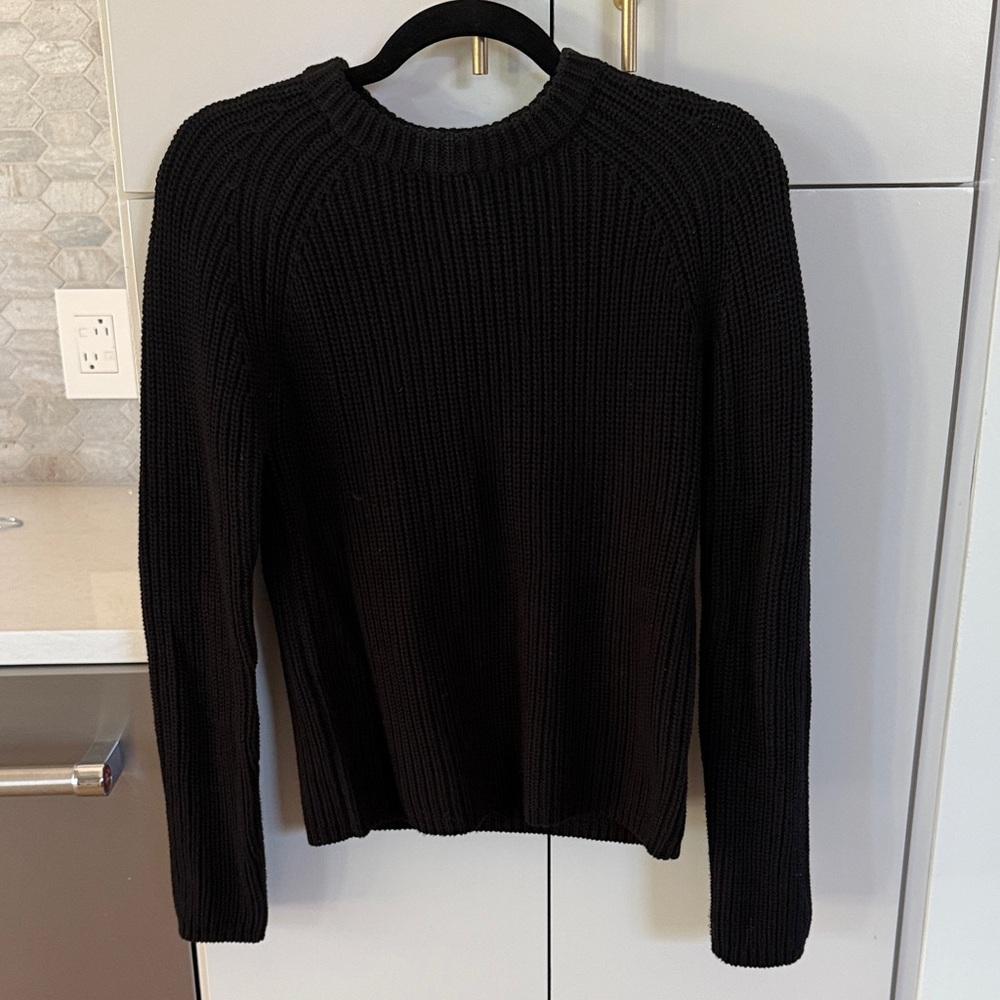 525 America Crewneck Shaker Knit Black Women's Sweater